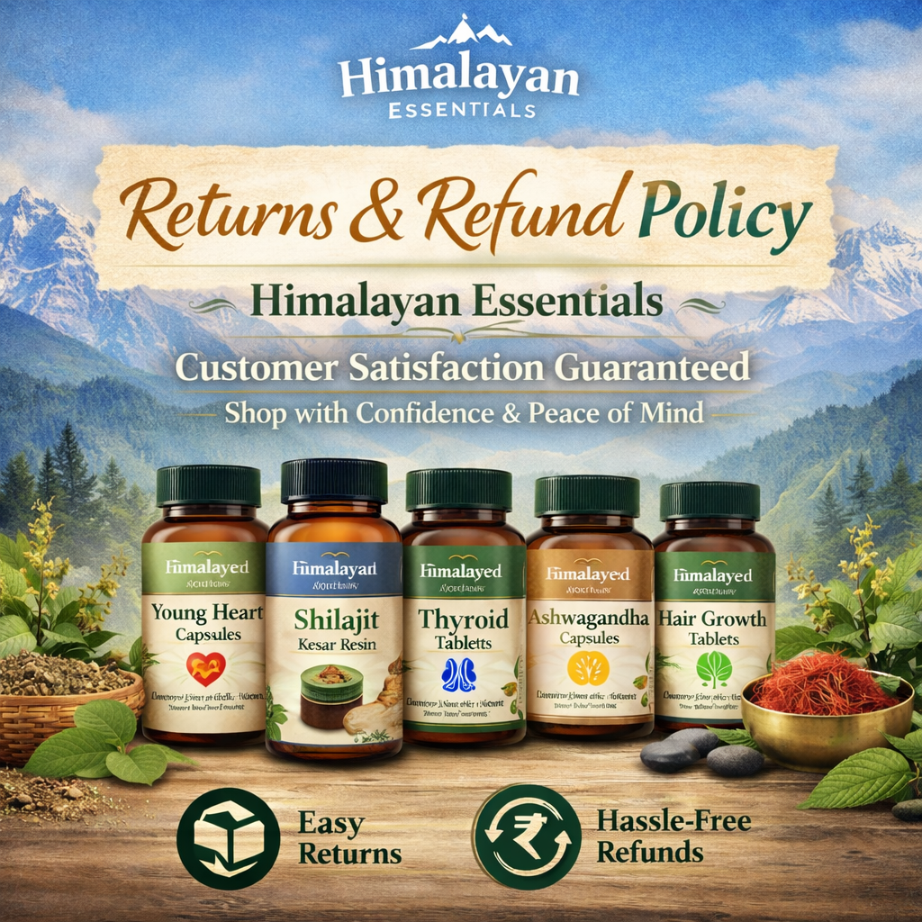 The Shipping & Returns page of Himalayan Essentials