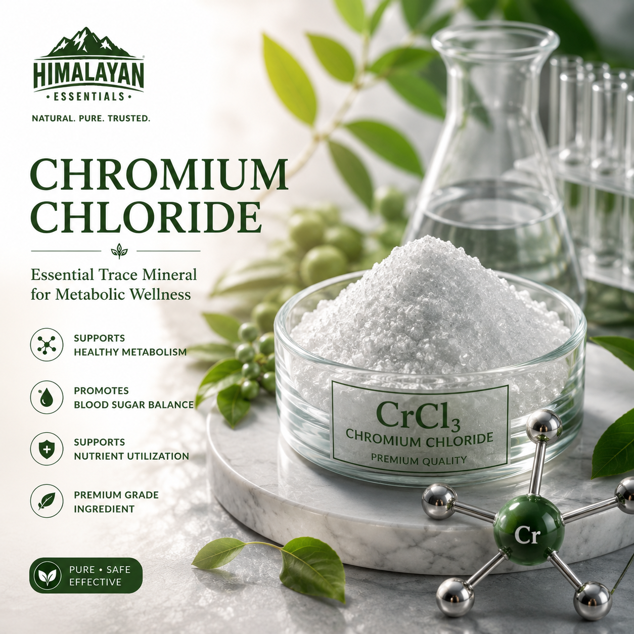 Chromium Chloride ingredient in Himalayan Essentials MG-PLUS Tablets