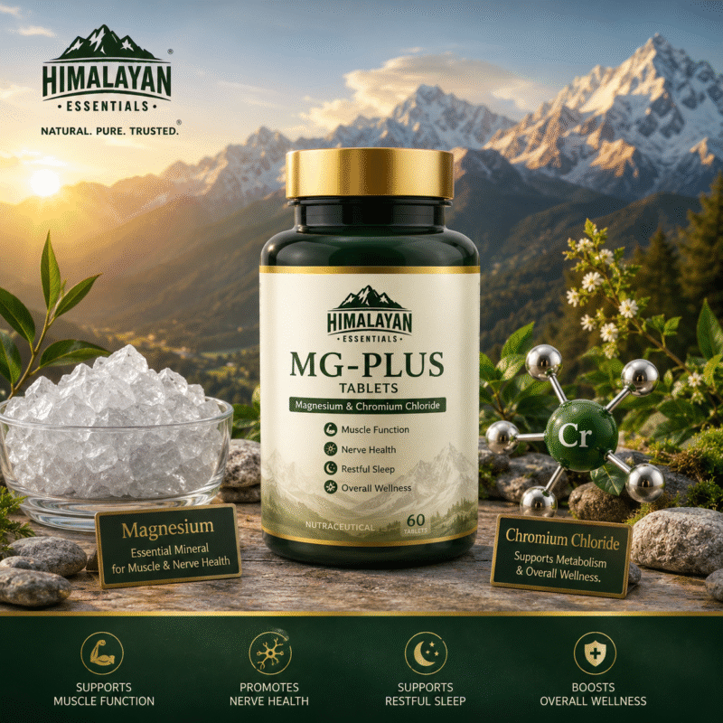 Himalayan Essentials MG-PLUS Tablets with Magnesium and Chromium Chloride