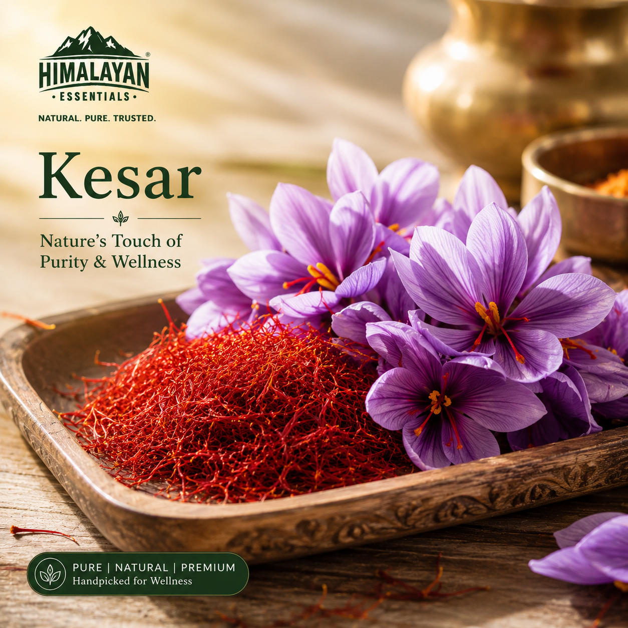 Premium Kesar ingredient in Himalayan Essentials Shilajit With Kesar Resin