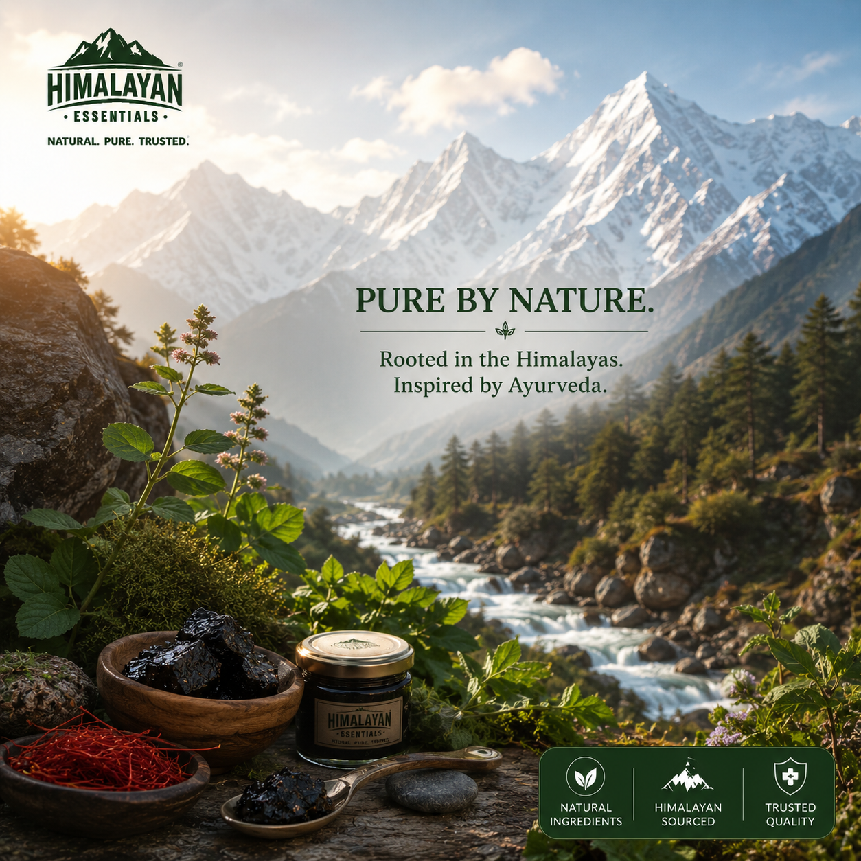Natural Himalayan source of Shilajit for Himalayan Essentials