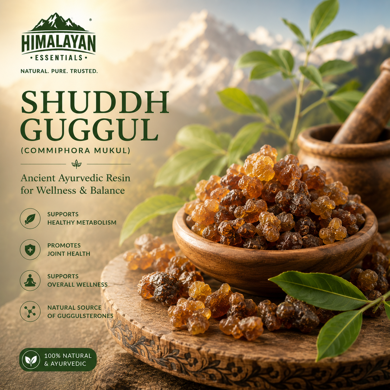 Shuddh Guggul extract used in Himalayan Essentials Thyroid Tablets
